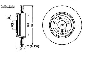 Tarcze Hamulcowe 2szt. Bmw 3 (e46) 10.99-12.07 Ate
