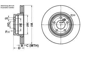 Tarcze Hamulcowe 2szt. Bmw 7 (e38) 8 (e31) Z8 (e52
