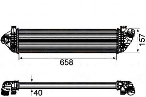 Intercooler Volvo C30 C70 S40 V50 04- 1.6d 2.0d Be