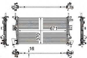 Chłodnica Silnika Behr Hella 1697482 1727475 Bv618