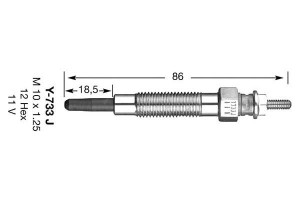 Świeca Żarowa Mitsubishi 2,5td Ngk