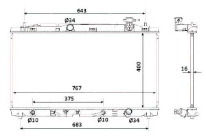 Chłodnica Silnika Lexus Es Toyota Camry 3.5 05.06-