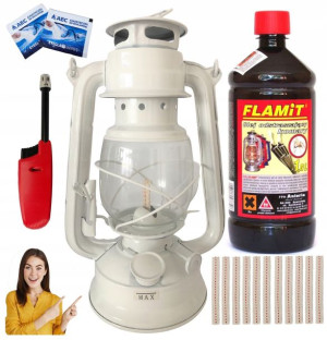 Lampa Naftowa Olejowa + Knoty + Nafta Duży Zestaw
