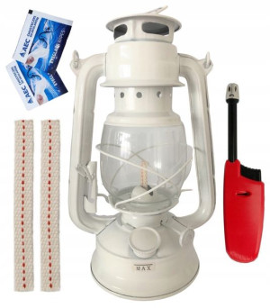 Lampa Naftowa Olejowa Z Uchwytem + Knot + Gratis