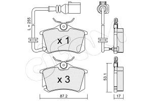 Klocki Hamulcowe Vw Polo 01- Tył Z Czuj. Cifam