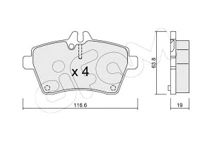 Klocki Hamulcowe Mercedes W169 A-klasa 04-12 Przód