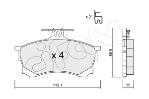 Klocki Hamulcowe Mitsubishi Carisma 95-99 1.6-1.9t