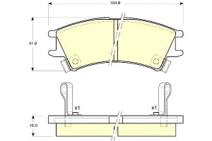 Klocki Hamulcowe Hyundai Atos Gr.16mm* Girling Kpl