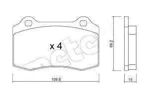 Klocki Hamulcowe Seat Ibiza 1,8t 20v 00-02 Metelli