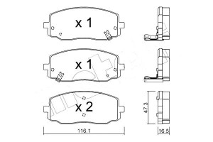 Klocki Hamulcowe Kia Picanto 04- Czuj Metelli
