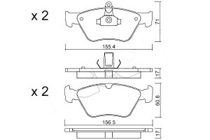 Klocki Hamulcowe Opel Omega B 94-97 2,0 Metelli