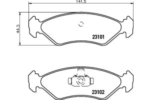 Klocki Hamulcowe Mintex 1042687 1013843 1030601 10