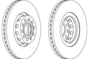 Tarcze Hamulcowe 2szt. Audi 100 A6 A8 V8 2.2-4.2 1