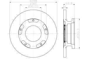 Tarcze Hamulcowe Mintex 1764283 Bk212a097ab Bk212a