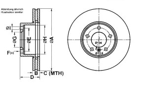 Tarcze Hamulcowe 2szt. Bmw 1 (f20) 1 (f21) 2 (f22