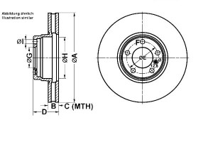 Tarcze Hamulcowe 2szt. Bmw 7 (e38) 3.9d/5.4 11.94-