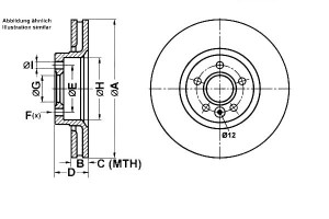 Tarcze Hamulcowe 2szt. Przód Power Disc Volvo S80