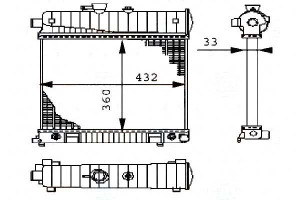 Chłodnica Mercedes W202 W210 180-230 Behr Hella