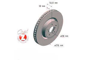 Tarcze Hamulcowe 2szt Subaru Legacy 05- Zimmermann