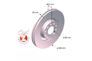 Tarcze Hamulcowe 2szt Audi A6 97- 2.7t-3.0 Zimmerm