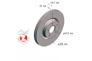 Tarcze Hamulcowe 2szt Volvo S40 Ii 04-12 Zimmerman