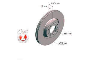 Tarcze Hamulcowe 2szt Vw Passat 00-05 Zimmermann