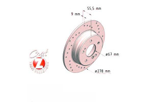 Tarcze Hamulcowe 2szt Mercedes W202.w210 Tył Zimme