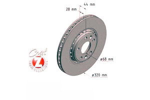 Tarcze Hamulcowe 2szt Renault Laguna 08- Przód Zim
