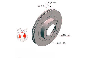 Tarcze Hamulcowe 2szt Toyota Land Cruiser 03- Wen