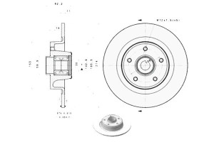 Tarcze Hamulcowe 2szt Z Łożyskami Renault T Brembo