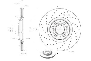Tarcze Hamulcowe 2szt. Audi A4 2.0-3.2 11.04-06.08