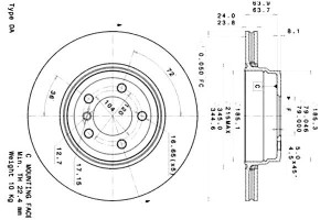 Tarcze Hamulcowe 2szt. Bmw 7 (e65 E66 E67) 3.0d-4.