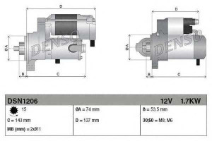 Rozrusznik (12v 1 7kw) Mercedes A (w176) B (w246 W