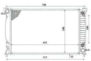 Chłodnica Vw A4 2,4 01-04 Nrf
