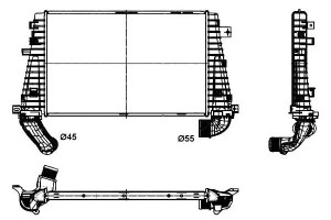 Intercooler Opel Astra H 07- Nrf