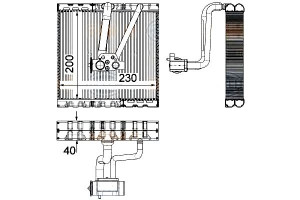 Parownik Klimatyzacji Hella 6q0820103f 6q0820103d