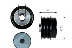 Koło Pasowe Alternatora Hyundai I30 I40 I40 Cw Ix2