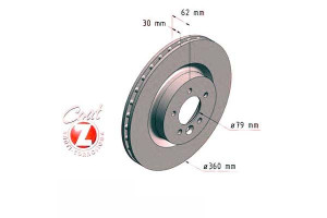 Tarcze Hamulcowe 2szt Range Rover Sport 06- 3.6td