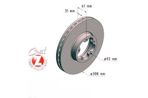 Tarcze Hamulcowe 2szt Ford Transit 13- Przód Zimme