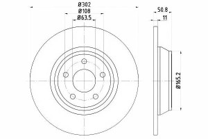 Tarcze Hamulcowe 2szt Ford Tył Mondeo 1,0-2,0 14-
