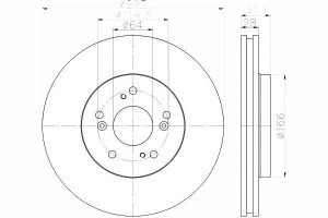 Tarcze Hamulcowe 2szt Honda Przód Cr-v 07- 12- Tex