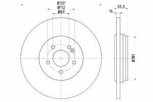 Tarcze Hamulcowe 2szt Mercedes Tył W163 98- Textar