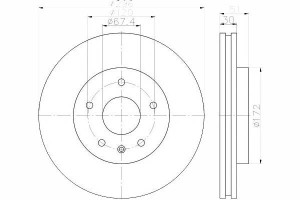 Tarcze Hamulcowe 2szt Opel Przód Insignia 1,4-2,0