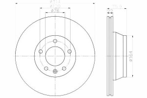 Tarcze Hamulcowe 2szt Vw Tył T5 03- 314mm Touareg