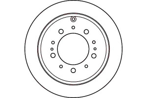 Tarcze Hamulcowe 2szt Toyota Tył Landcruiser 08- T