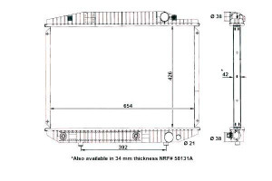 Chłodnica Mercedes W126 79-91 Nrf