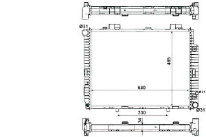 Chłodnica Mercedes W210 S210 98-02 Nrf