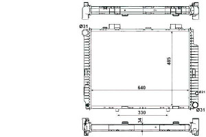Chłodnica Mercedes W210 S210 98-02 Nrf