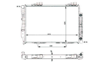 Chłodnica Silnika Mercedes C (w202) 2.8/3.6 05.93-