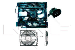 Wentylator Chłodnicy Bmw E39 520-540 96-03 Nrf